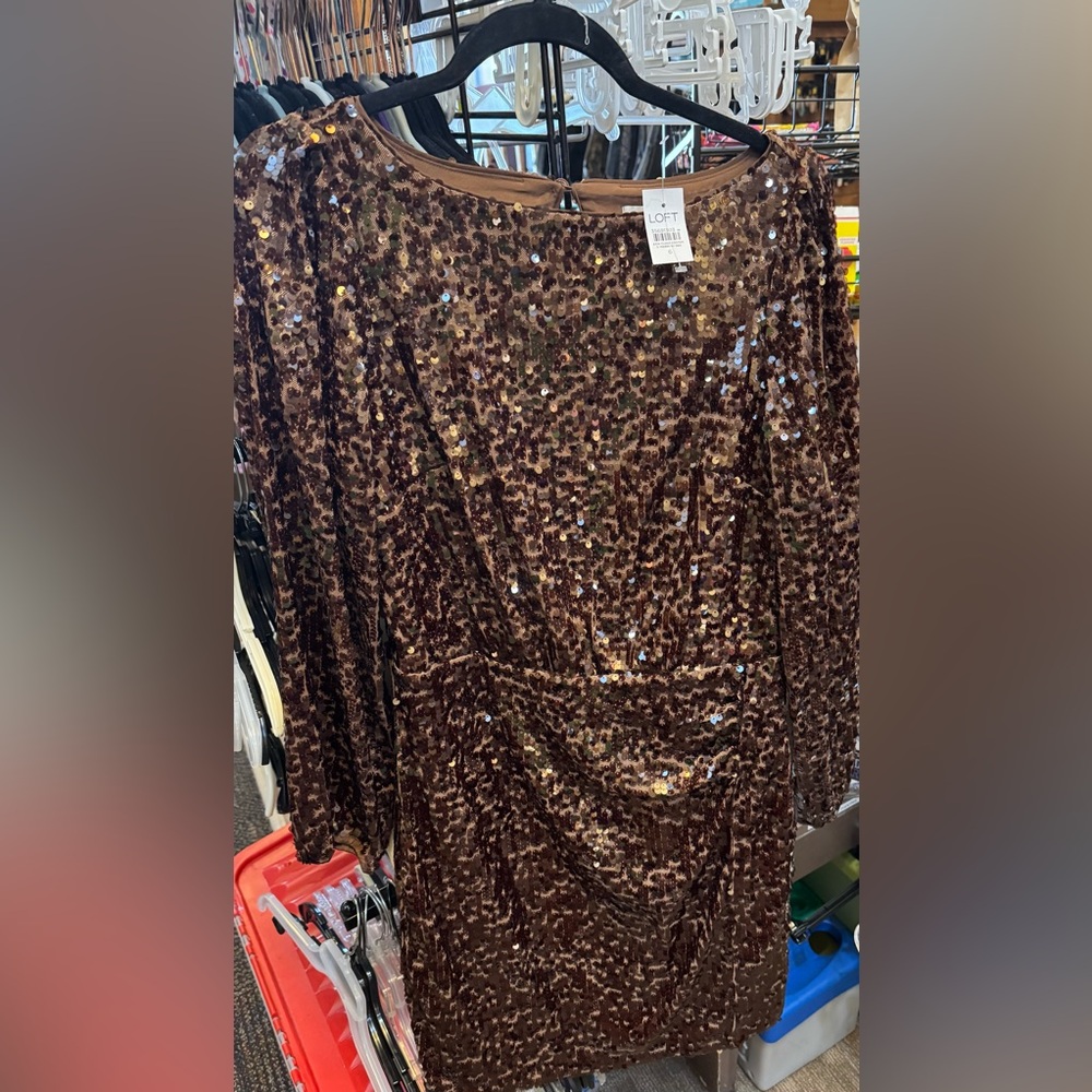 Brown Sequin Dress